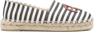 Anine Bing Paloma Striped Logo Espadrilles