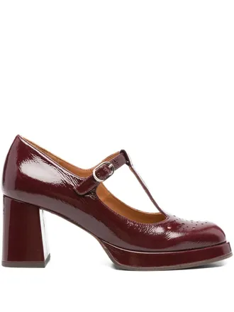 Chie Mihara 70mm T-bar block-heel pumps - Red