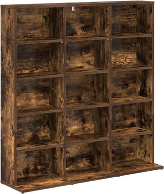 vidaXL Cabinet Para Cds Roble Ahumado 96 X 23,5 X 97,5 Cm Vidaxl