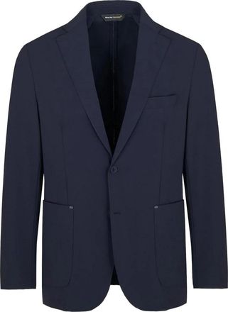 Manuel Ritz Pocket Blazer met lange mouwen - Heren - Business blazers - Blauw - L - Polyester - Kostuums