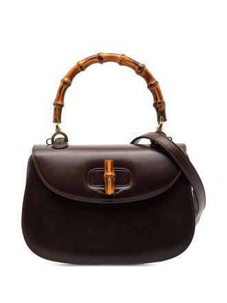 Gucci 2000-2015 Calfskin Bamboo Night satchel - Brown