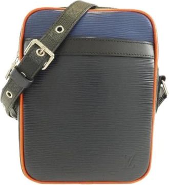 Louis Vuitton Pre-owned Danube Slim Epi Damier Graphite Schoudertas - Dames - Vintage Schoudertas - Grijs - ONE Size - Leer - Vintage