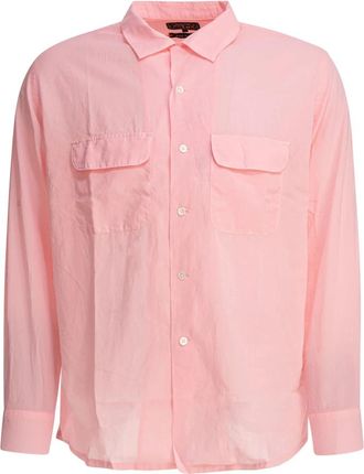 Beams Plus Camp Collar Shirt - Heren - Casual Overhemden - Roze - M - Overhemden