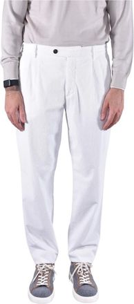 Eleventy Pantalones de Terciopelo de Algod&oacute;n - Trousers - Hombre - Blanco - W33