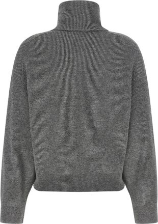Brunello Cucinelli Womens Gray Virgin Wool Cardigan Clothing