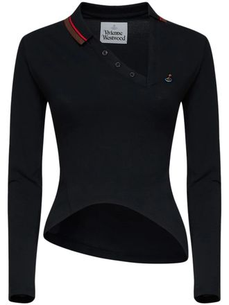 Vivienne Westwood Ls Glory Long-Sleeve Asymmetrical Polo Shirt