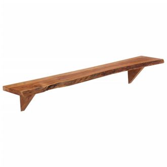 Berkfield Home Wall Shelves 2 pcs 110x20x18 cm Solid Wood Acacia in Brown | Size: 110 x 20 x 18 cm