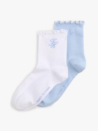 Tommy Hilfiger 2-Pack Logo Ruffle Short Socks