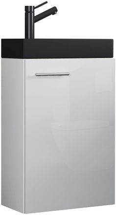 ebuy24 Ebuy24 - Set Vcm De 2 Piezas Lavadero Para Invitados Wc Ba&ntilde;o De Invitados Wc Lavabo Muebles De Ba&ntilde;o Juego De Ba&ntilde;o - Slito-bl (blanco)