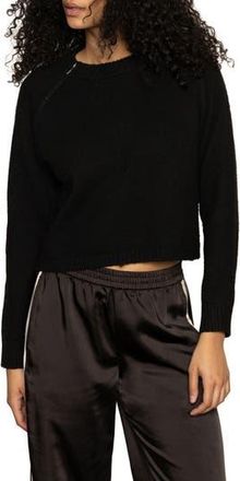 Sanctuary Zip It Sweater in Black at Nordstrom Rack, Size Xx-Small