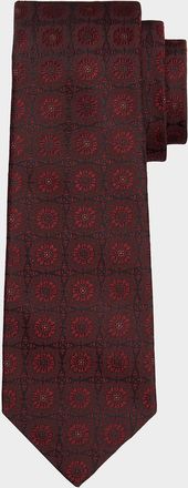 Kiton Men & apos;s Silk Medallion 7-Fold Tie
