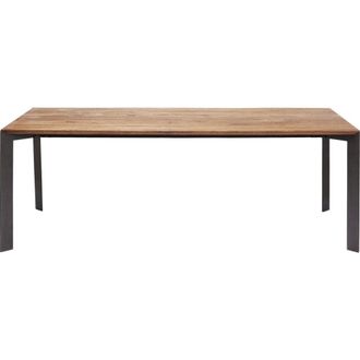 Kare Design Mesa de comedor de roble y acero para 10 L220