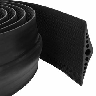 vidaXL Sello De Piso Para Garaje Negro 155 X 28 Mm 5,5 M Caucho Epdm Vidaxl
