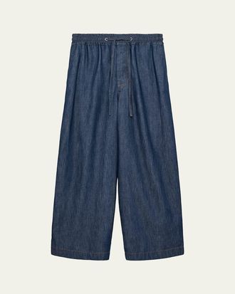 Loewe Mens Denim Drawstring Trousers