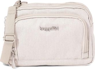 Baggallini Trifecta Rfid Wallet Crossbody Cross Body Womens Handbags Vanilla Heritage, Nylon