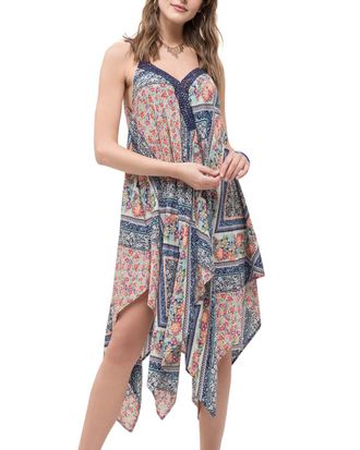 Blu Pepper Blu Pepper V-Neck Midi Dress