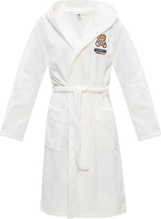 Moschino Luxe Katoenen Badjas - unisex - Badjassen - Wit - L - Katoen - Nachtkleding
