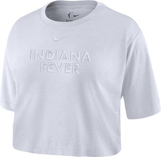 Nike Indiana Fever Nike Womens WNBA Cropped T-Shirt in White | IB2763-100