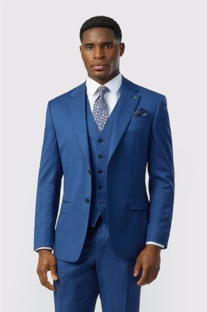 Ted Baker Mens Single Breasted Two Button Tailored Suit Jacket - Blue Wool - Size 36 (Chest)