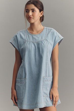 Pilcro Square-Neck Swing Mini Dress