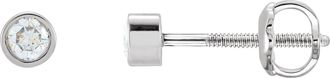 Diamond2Deal 14K Gold 1/8ct Lab-Grown Diamond Stud Earrings Clarity SI, Color G-H