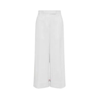 Thom Browne Beltloop Chino - female - Thom Browne - Wide Trousers - White - XS - Trousers