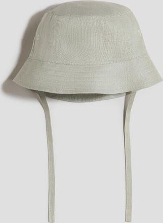 H&M Linen Bucket Hat in Light Green at Nordstrom, Size 9-12 M
