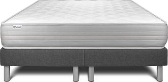 VITALIT Vitalit - Base Tapizada Gris + Colch&oacute;n Con Espuma Viscoel&aacute;stica 2x100x200