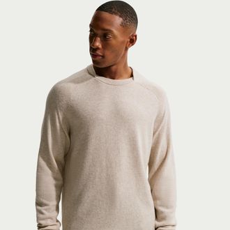 Nike Mens Tailored Performance Crew-Neck Golf Crew-Neck Top in Brown | IB0288-282
