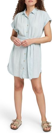 Faherty Breeze Belted Chambray Shirtdress in Icy Blue at Nordstrom Rack, Size X-Small