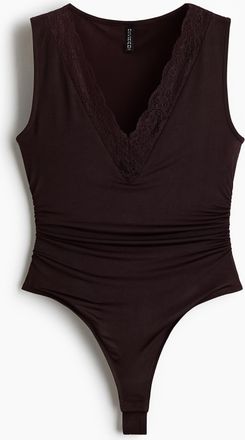 H&M Tangabody mit Spitze - Red