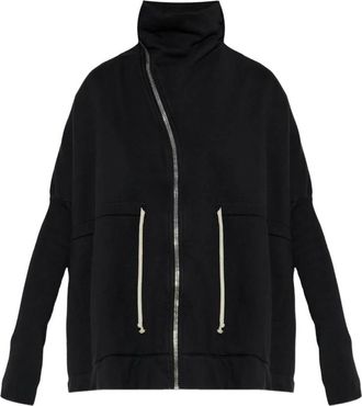 Rick Owens Mountain Sail Sweatshirt - Dames - Vesten met rits - Zwart - XS - Katoen - Hoodies & sweatvesten