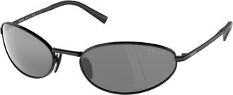 Prada Silver Mirror Oval Ladies Sunglasses PR A59S 1AB60G 59
