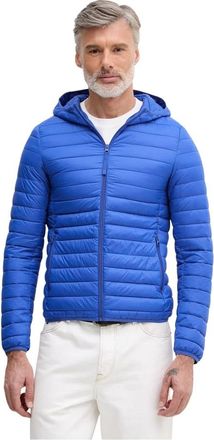 Benetton Gewatteerd Jack met Capuchon - Heren - Zomerjassen - Blauw - S - Jassen