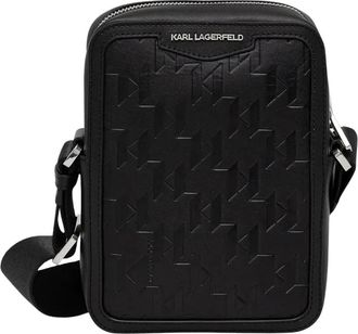 Karl Lagerfeld K/Loom Heuptas - Heren - Schoudertassen - Zwart - ONE Size - Leer - Tassen