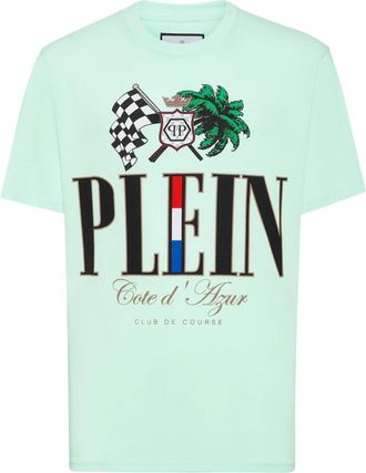 Philipp Plein T-Shirt Round Neck D Azur - Heren - T-shirts - Groen - 2XL - Katoen - Tops