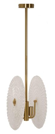 Mauro Ferretti L&aacute;mpara de ara&ntilde;a de metal y cristal dorado 35x18x80 cm