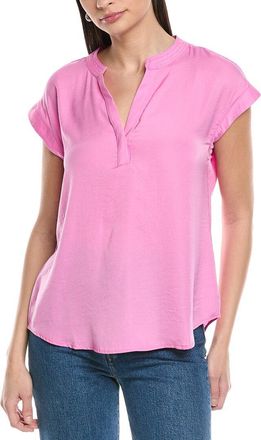 Vince Camuto V-Neck Front Placket Blouse