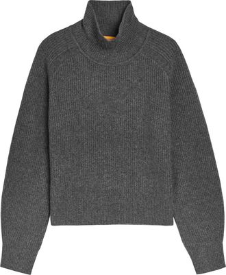 Guest In Residence Roll-neck Cashmere Jumper - Charcoal - S (UK8-10 / S)