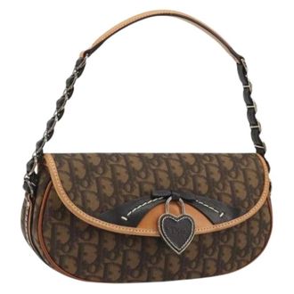 Dior Pre-owned Vintage Schoudertas - Dames - Pre-owned - Bruin - Maat: ONE Size Leer