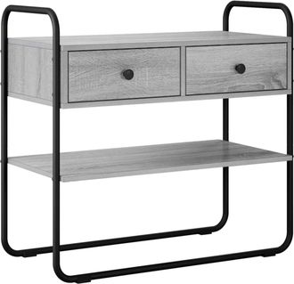 vidaXL Mesa Consola Sonoma Gris 100 X 40 X 75 Cm Madera De Ingenier&iacute;a Vidaxl