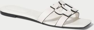 SIMKHAI Womens Monogram Flat Slide In Ivory