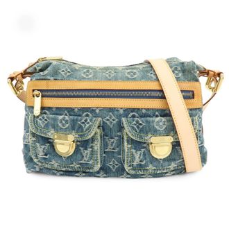 Louis Vuitton Baggy Denim Blue Denim_Jeans Handbag (Pre-Owned)
