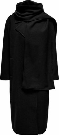 Only Lange jas met reverskraag en sjaal