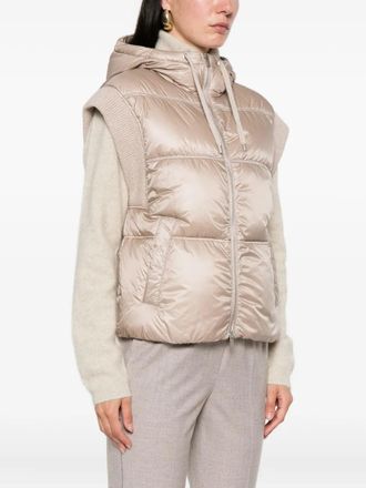 PESERICO Womens Hooded Quilted Vest Aw25 W
