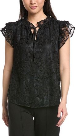 Anne Klein Ruffle Sleeve Tie Blouse
