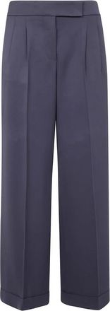 PESERICO Tailored Broeken - Dames - Wijde Broeken - Blauw - L - Broeken