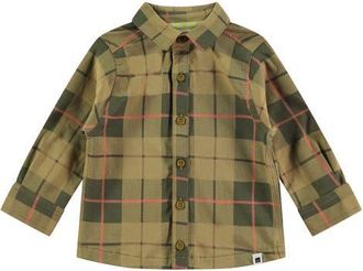 Babyface Plaid Button Up Shirt in Kiwi at Nordstrom, Size 12M