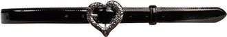 Black Suede Studio Love Belt in Black/silver at Nordstrom, Size Medium