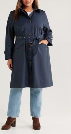 Barbour Camilla Waterproof Trench Coat in Dark Navy/Classic at Nordstrom Rack, Size 1X W